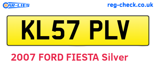 KL57PLV are the vehicle registration plates.