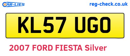 KL57UGO are the vehicle registration plates.
