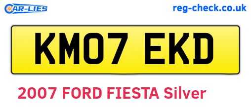 KM07EKD are the vehicle registration plates.