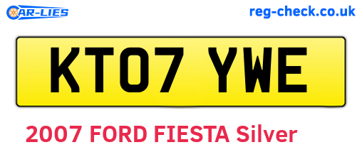 KT07YWE are the vehicle registration plates.