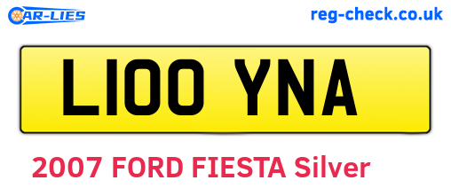 L100YNA are the vehicle registration plates.