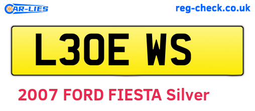 L30EWS are the vehicle registration plates.