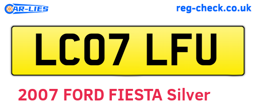 LC07LFU are the vehicle registration plates.