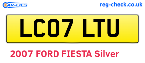 LC07LTU are the vehicle registration plates.