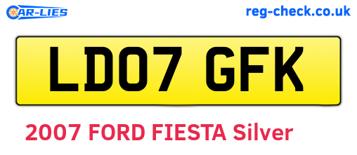 LD07GFK are the vehicle registration plates.