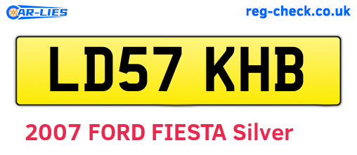 LD57KHB are the vehicle registration plates.
