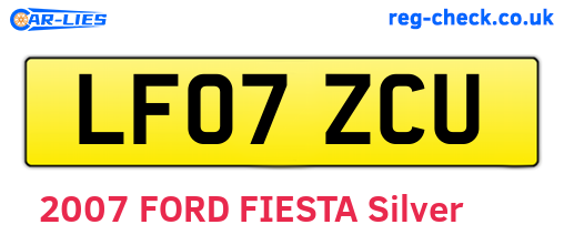 LF07ZCU are the vehicle registration plates.