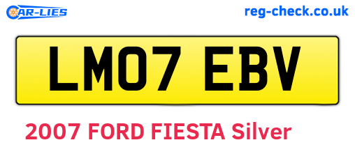 LM07EBV are the vehicle registration plates.