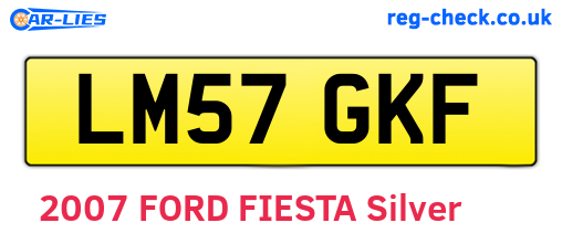 LM57GKF are the vehicle registration plates.