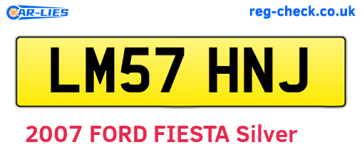 LM57HNJ are the vehicle registration plates.