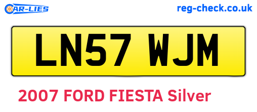 LN57WJM are the vehicle registration plates.