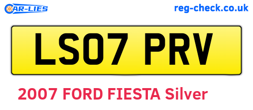 LS07PRV are the vehicle registration plates.