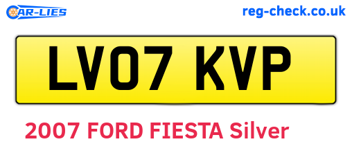 LV07KVP are the vehicle registration plates.
