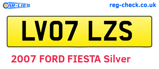 LV07LZS are the vehicle registration plates.