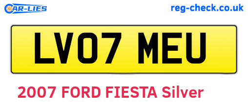LV07MEU are the vehicle registration plates.