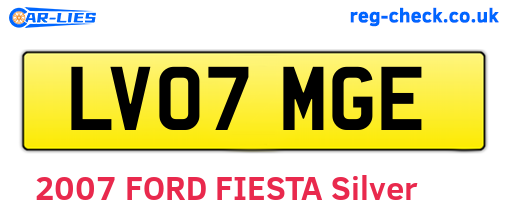 LV07MGE are the vehicle registration plates.