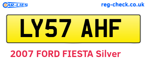 LY57AHF are the vehicle registration plates.