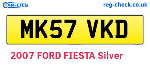 MK57VKD are the vehicle registration plates.