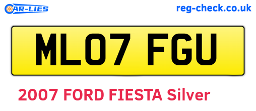 ML07FGU are the vehicle registration plates.
