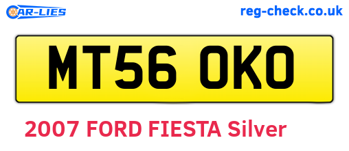 MT56OKO are the vehicle registration plates.