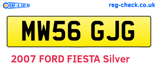 MW56GJG are the vehicle registration plates.