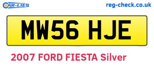 MW56HJE are the vehicle registration plates.