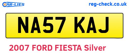 NA57KAJ are the vehicle registration plates.