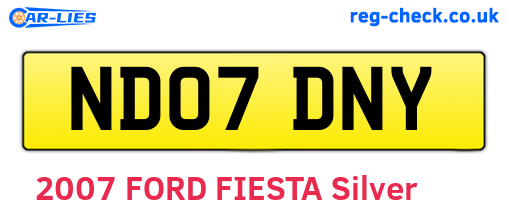 ND07DNY are the vehicle registration plates.