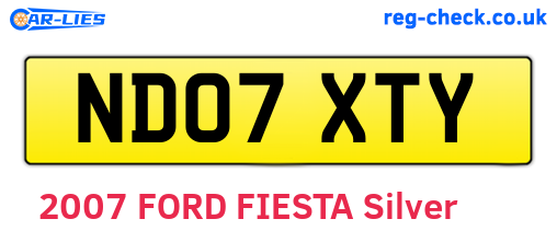 ND07XTY are the vehicle registration plates.