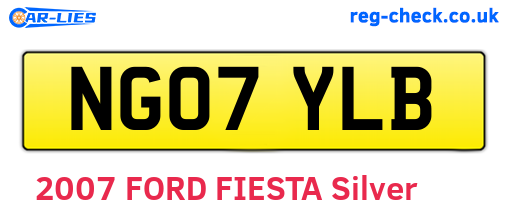 NG07YLB are the vehicle registration plates.