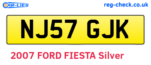 NJ57GJK are the vehicle registration plates.