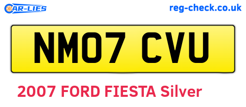 NM07CVU are the vehicle registration plates.