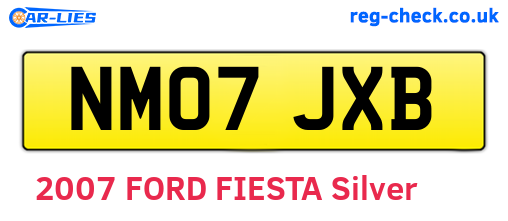 NM07JXB are the vehicle registration plates.