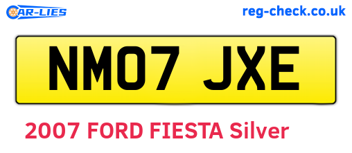 NM07JXE are the vehicle registration plates.