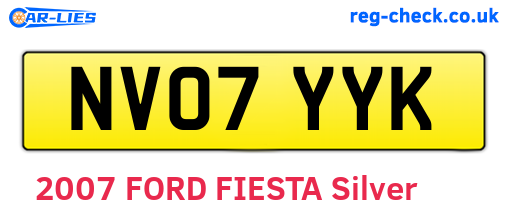 NV07YYK are the vehicle registration plates.