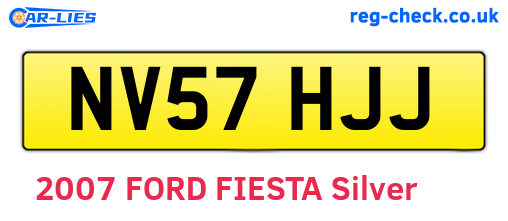 NV57HJJ are the vehicle registration plates.