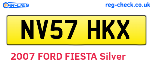 NV57HKX are the vehicle registration plates.