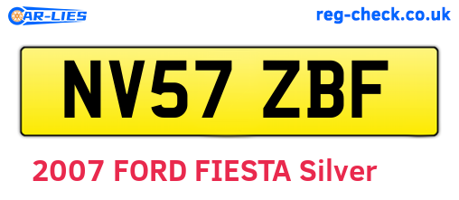 NV57ZBF are the vehicle registration plates.