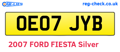 OE07JYB are the vehicle registration plates.
