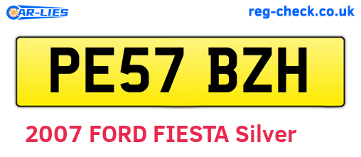 PE57BZH are the vehicle registration plates.