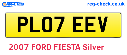 PL07EEV are the vehicle registration plates.