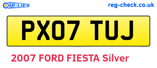 PX07TUJ are the vehicle registration plates.