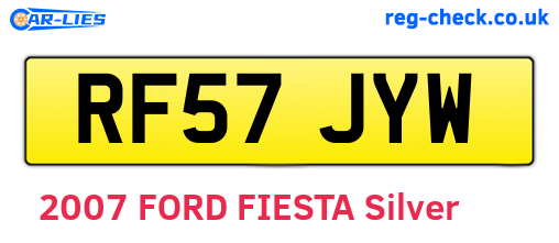 RF57JYW are the vehicle registration plates.