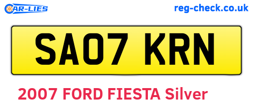 SA07KRN are the vehicle registration plates.
