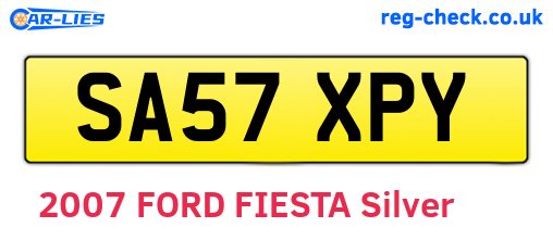 SA57XPY are the vehicle registration plates.