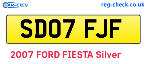 SD07FJF are the vehicle registration plates.
