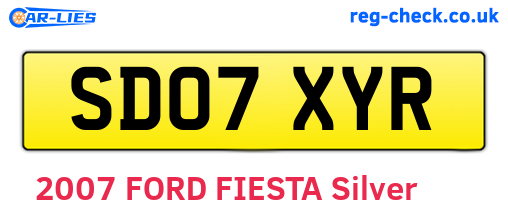 SD07XYR are the vehicle registration plates.