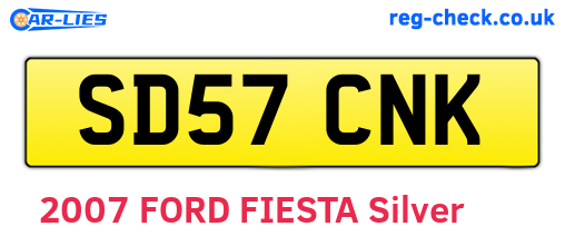 SD57CNK are the vehicle registration plates.