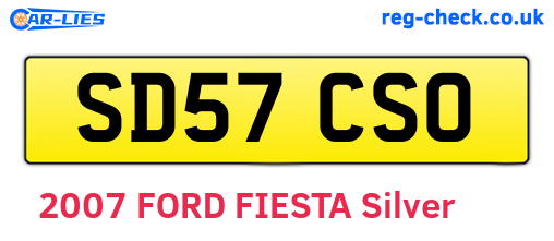 SD57CSO are the vehicle registration plates.