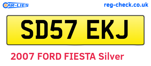SD57EKJ are the vehicle registration plates.